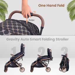 Street Smart Auto Fold Stroller for Kids, Safety Certified, Travel Friendly, Breathable Mesh, 0-3 Yrs