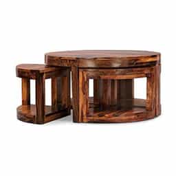 Round 1 + 4 Solid Wood Centre Table