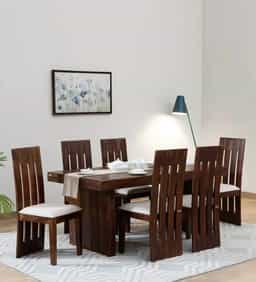  Poster Dining 6 Seater With Cushioned Chairs 