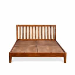 Eli Non Storage Bed - Queen Size Solid Wood 