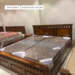 Solid Sheesham Wood Kuber Bed King Size 6X6.5 feet | Box Storage 