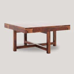 Coffee Table in Solid Wood 4 with Cushion Stools