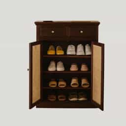Jorge's  Rattan Door Shoe Cabinet