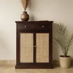 Jorge's  Rattan Door Shoe Cabinet