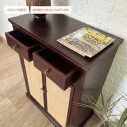 Jorge's  Rattan Door Shoe Cabinet