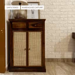 Jorge's  Rattan Door Shoe Cabinet