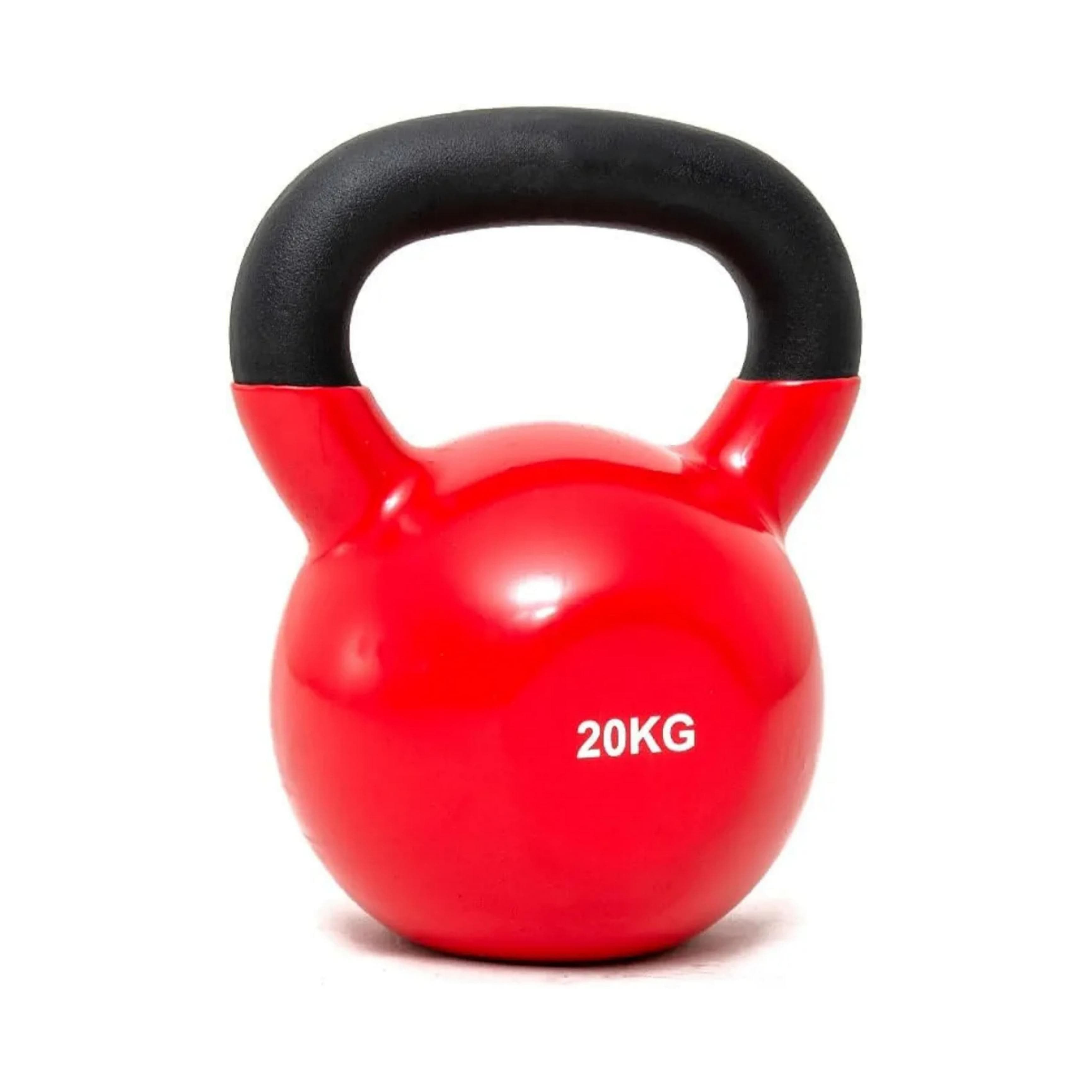 Vinyl Coated 20KG Kettlebell – Solid Cast Iron for Home & Gym Workouts | Unisex Fitness Training