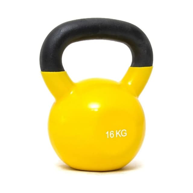 Vinyl Coated 16KG Kettlebell – Solid Cast Iron for Home & Gym Workouts | Unisex Fitness Training