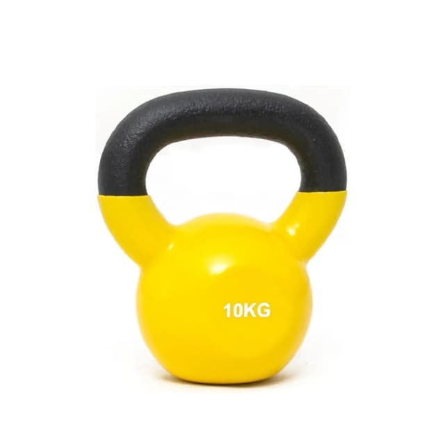 Vinyl Coated 10KG Kettlebell – Solid Cast Iron for Home & Gym Workouts | Unisex Fitness Training