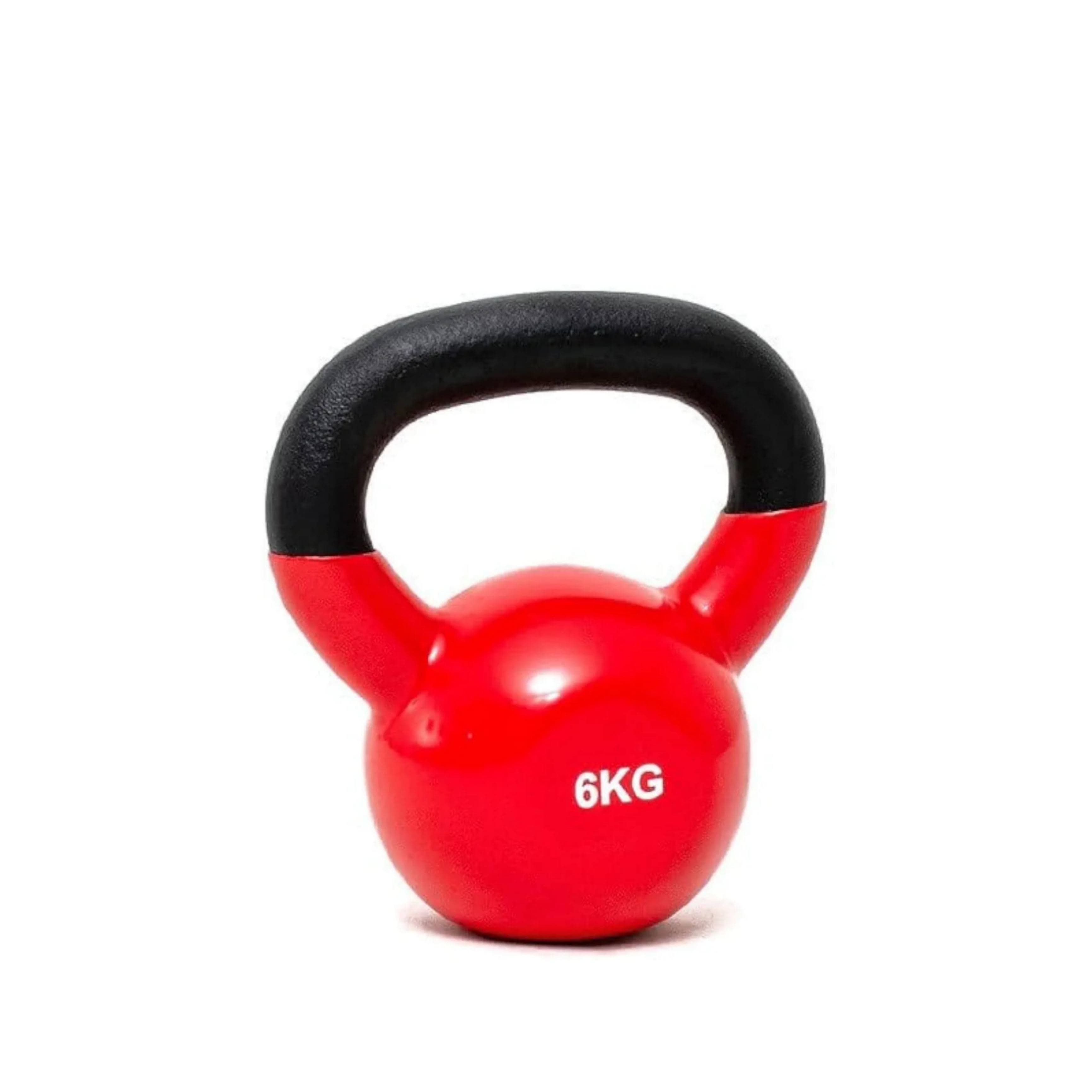 Vinyl Coated 6KG Kettlebell – Solid Cast Iron for Home & Gym Workouts | Unisex Fitness Training