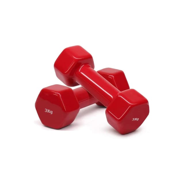 Vinyl Coated Dumbbell 3kg For Gym Exercises