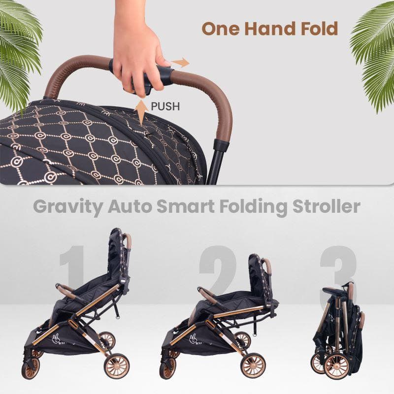 Street Smart Auto Fold Stroller for Kids, Safety Certified, Travel Friendly, Breathable Mesh, 0-3 Yrs