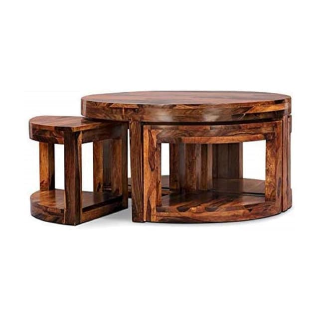 Round 1 + 4 Solid Wood Centre Table