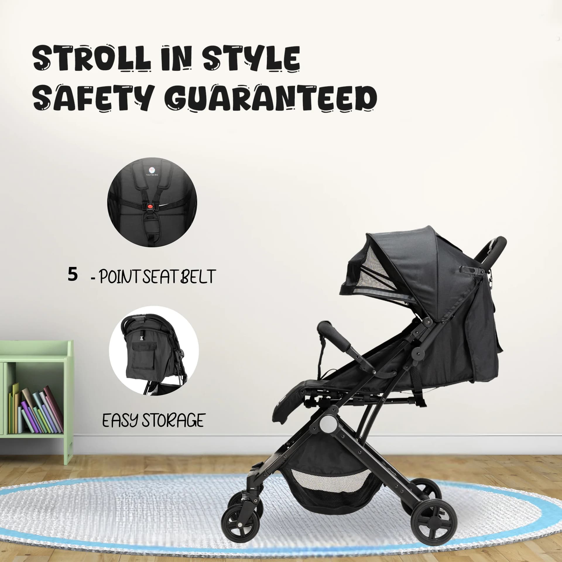 Rent Baby Stroller for 0 to 5 Years | Foldable & Travel-Friendly | B-wagon