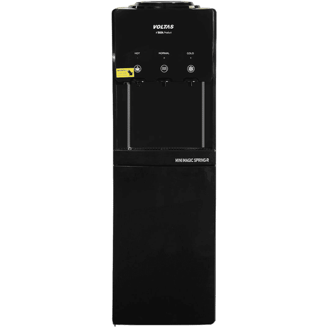 VOLTAS MINIMAGIC | Hot, Cold & Normal Top Load Water Dispenser with Cooling Cabinet (Black)