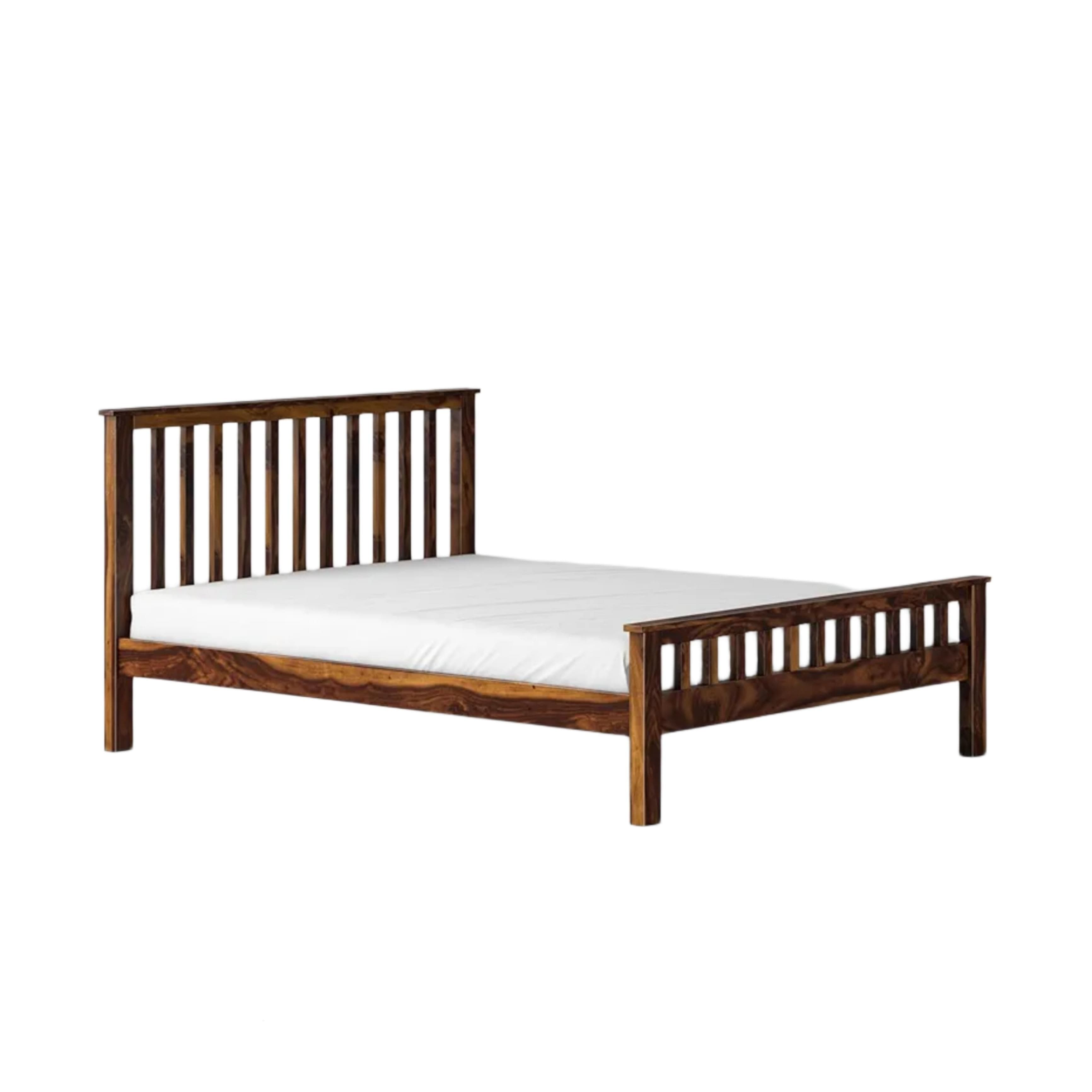 Solid wood Non Storage Cot - Queen size 
