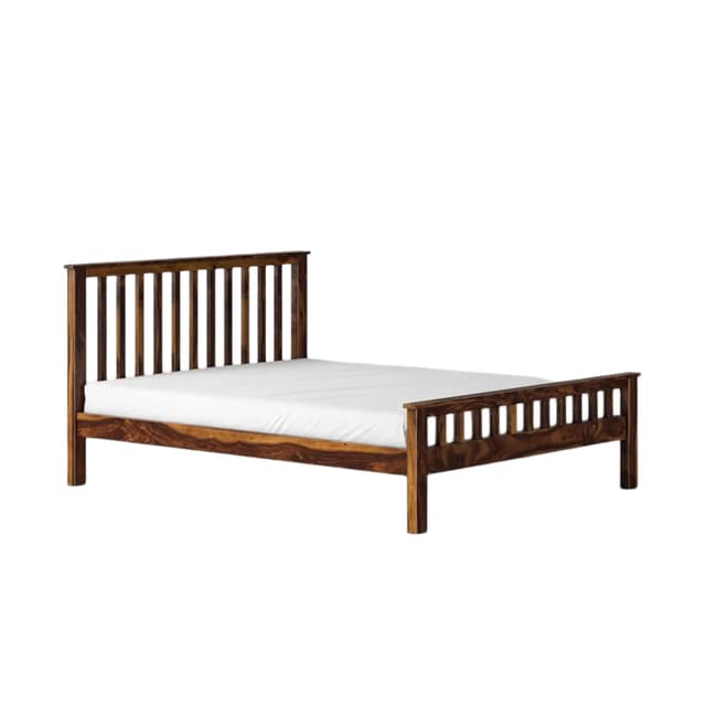 Solid wood Non Storage Cot - Queen size 