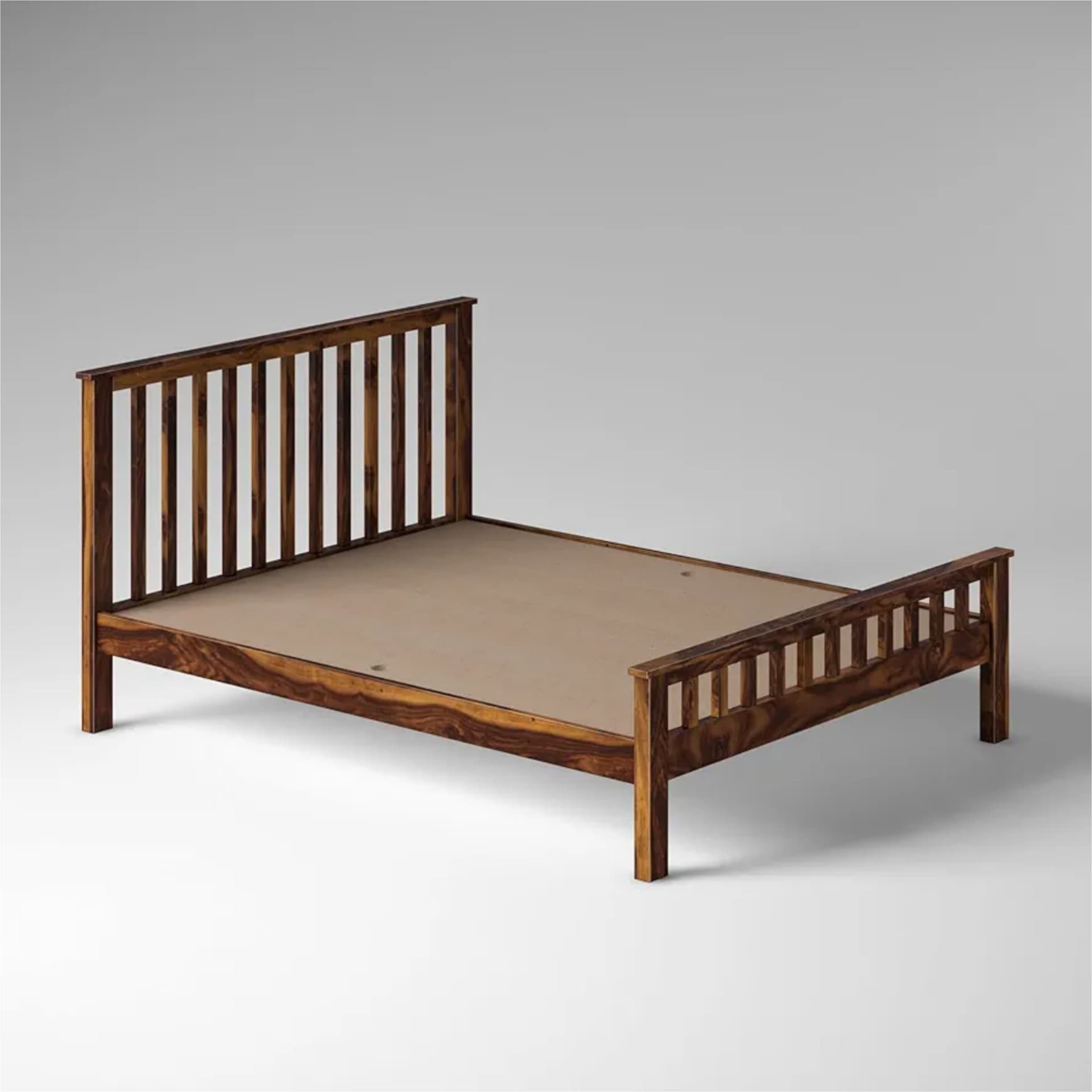 Solid wood Non Storage Cot - Queen size 