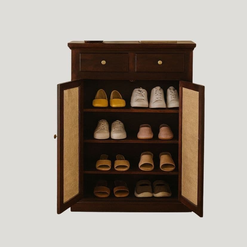 Jorge's  Rattan Door Shoe Cabinet