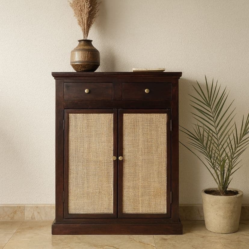 Jorge's  Rattan Door Shoe Cabinet