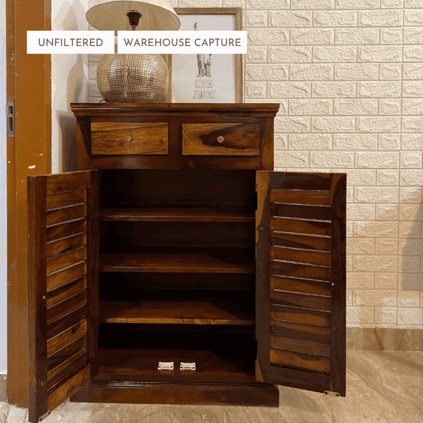 Jorge's  Rattan Door Shoe Cabinet
