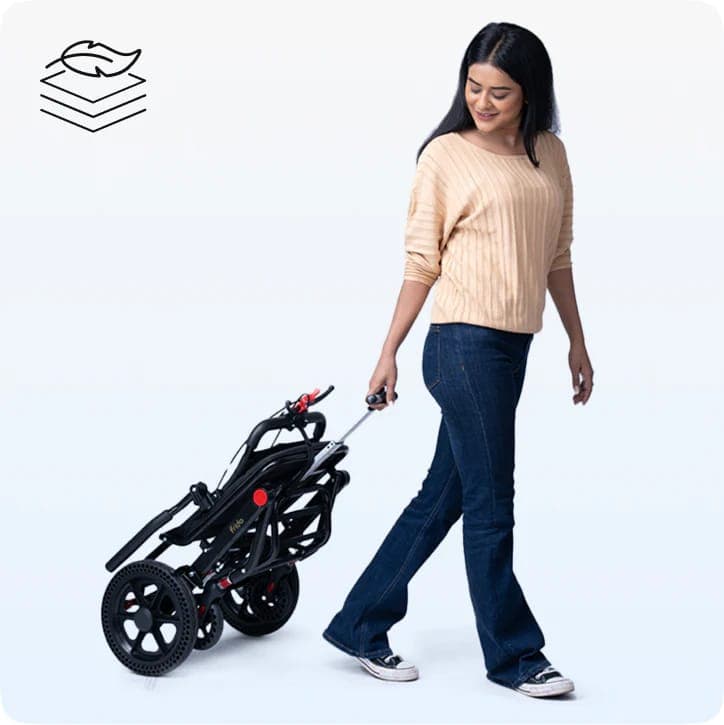 Foldable Travel Wheelchair -(100Kg Capacity) Foldable Travel Wheelchair -(100Kg Capacity)