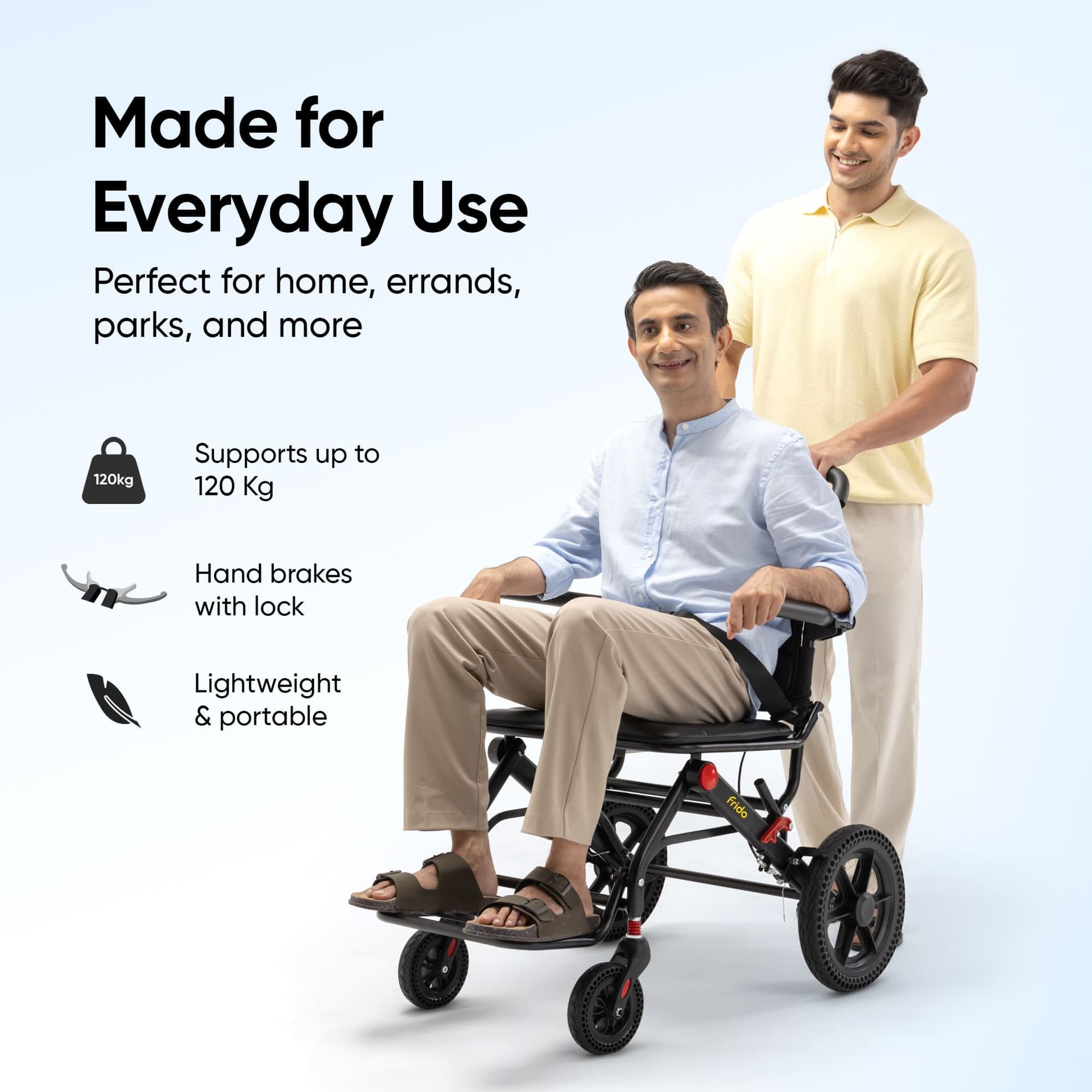 Foldable Travel Plus Wheelchair -(120Kg Capacity) Foldable Travel Plus Wheelchair -(120Kg Capacity)