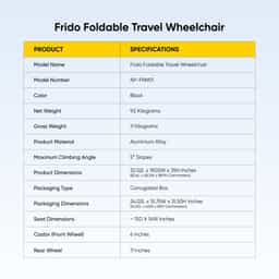 Foldable Travel Wheelchair -(100Kg Capacity) Foldable Travel Wheelchair -(100Kg Capacity)